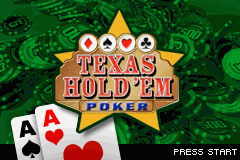 Texas Hold'em Poker title screen for GameBoy Advance